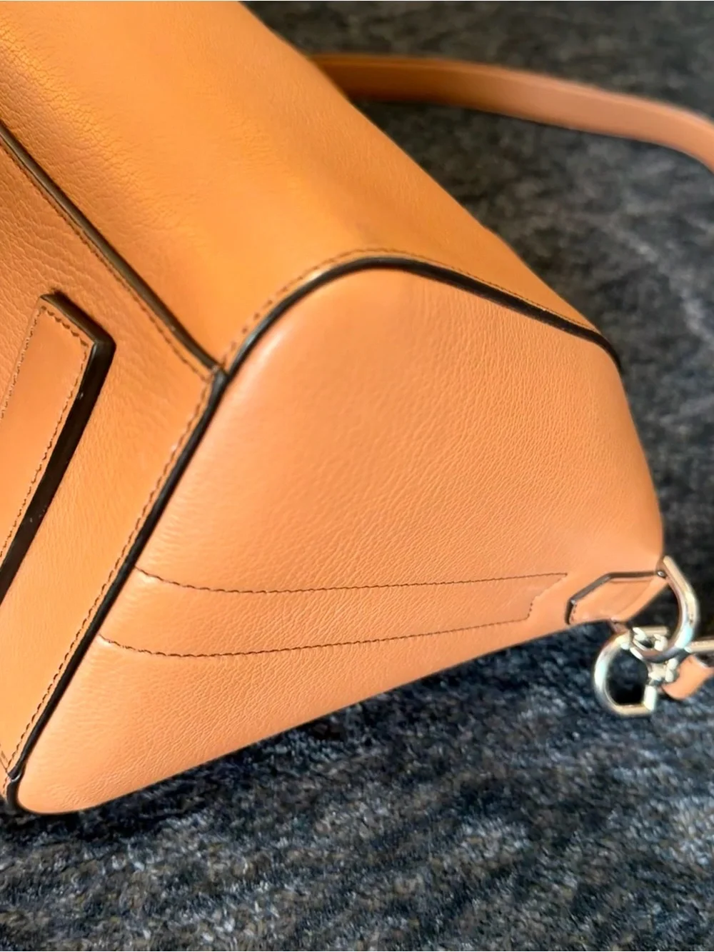 NWT Givenchy Tan Leather Satchel with Detachable Strap